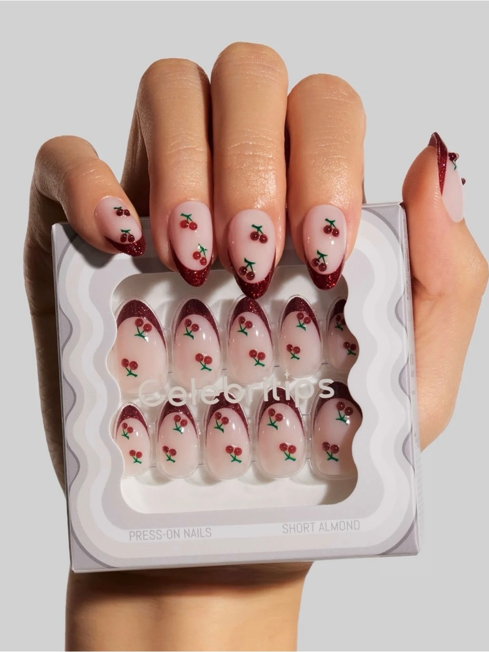 Celebritips Press On Nails Mon Cheri Short Almond Shape NIB